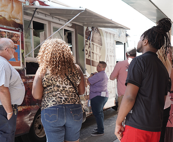 people at food truck