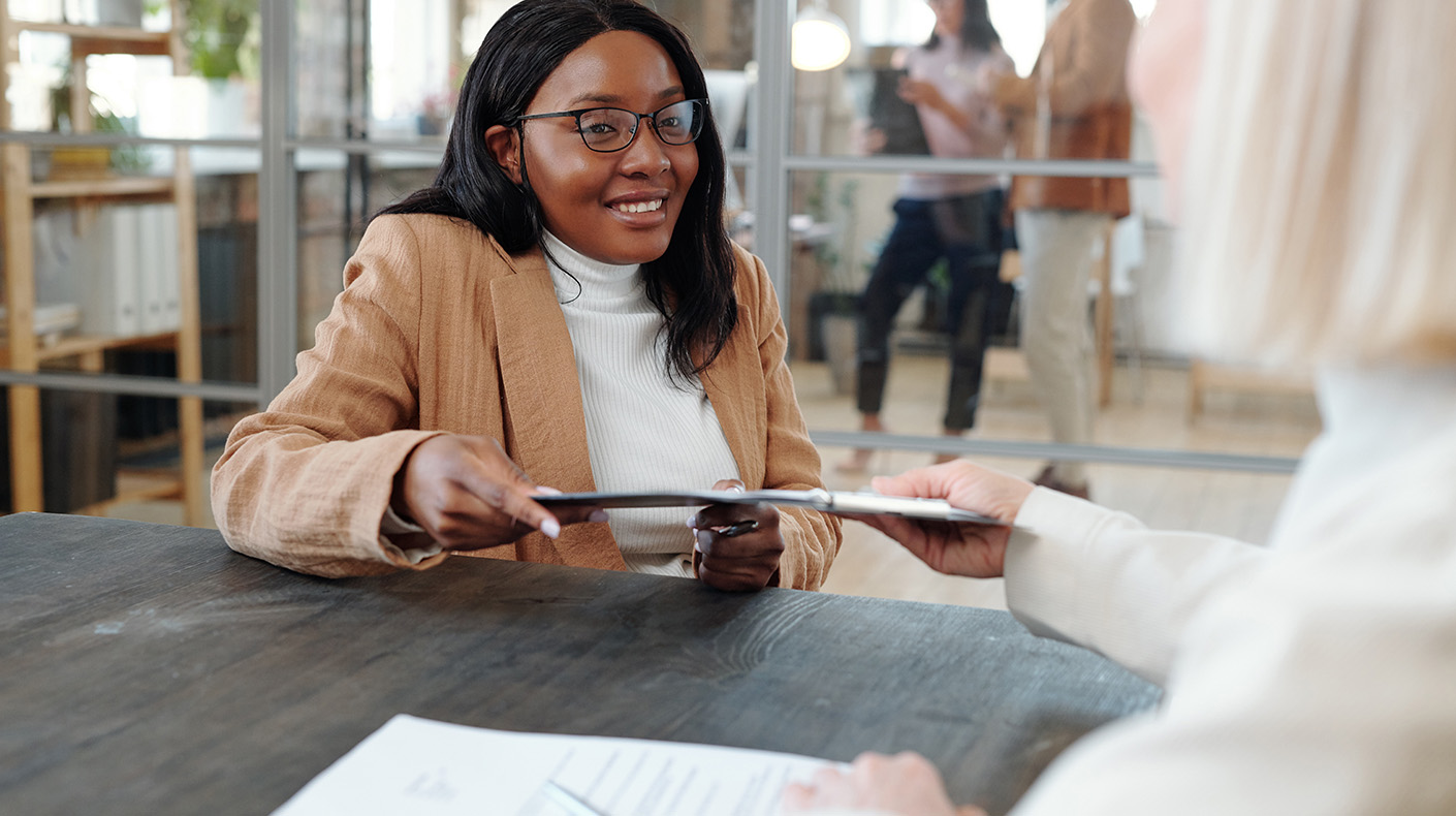Woman getting help finding a career that is right for her