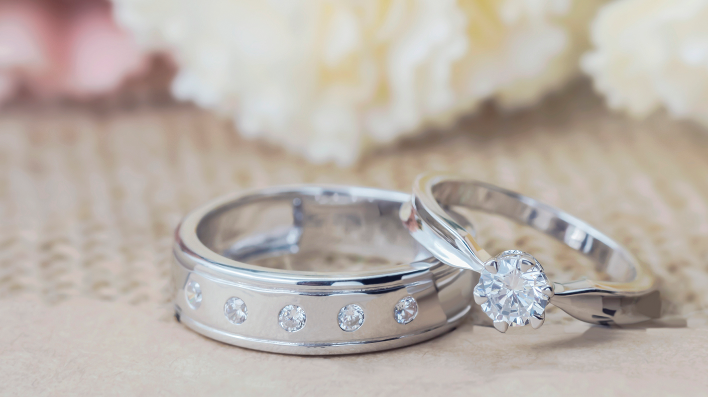 two diamond rings