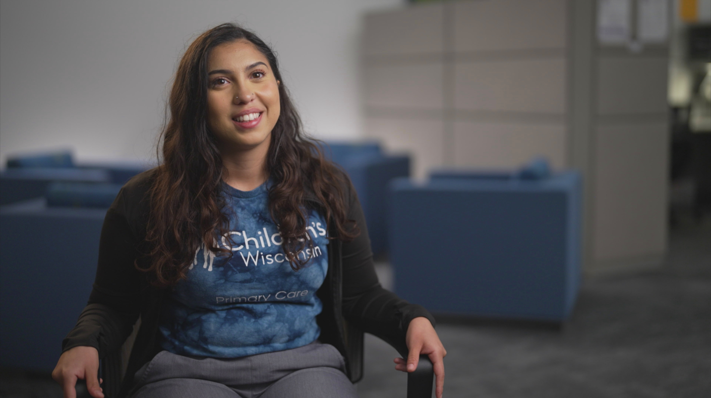 impact program - medical assistant trainee sitting in a chair