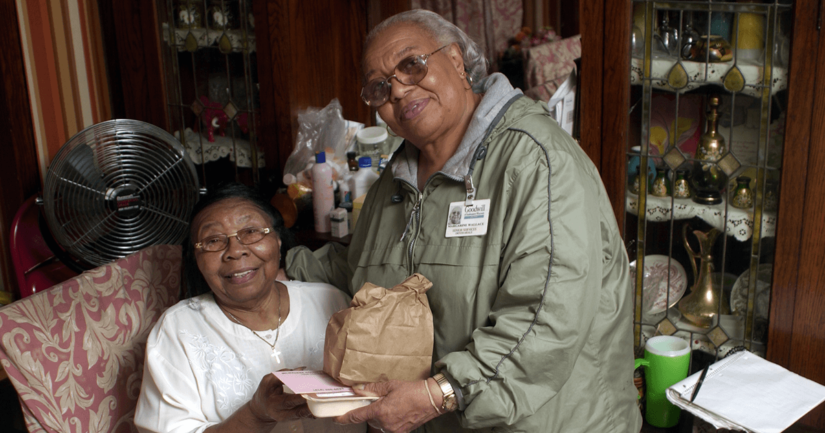meals on wheels recipient and delivery driver
