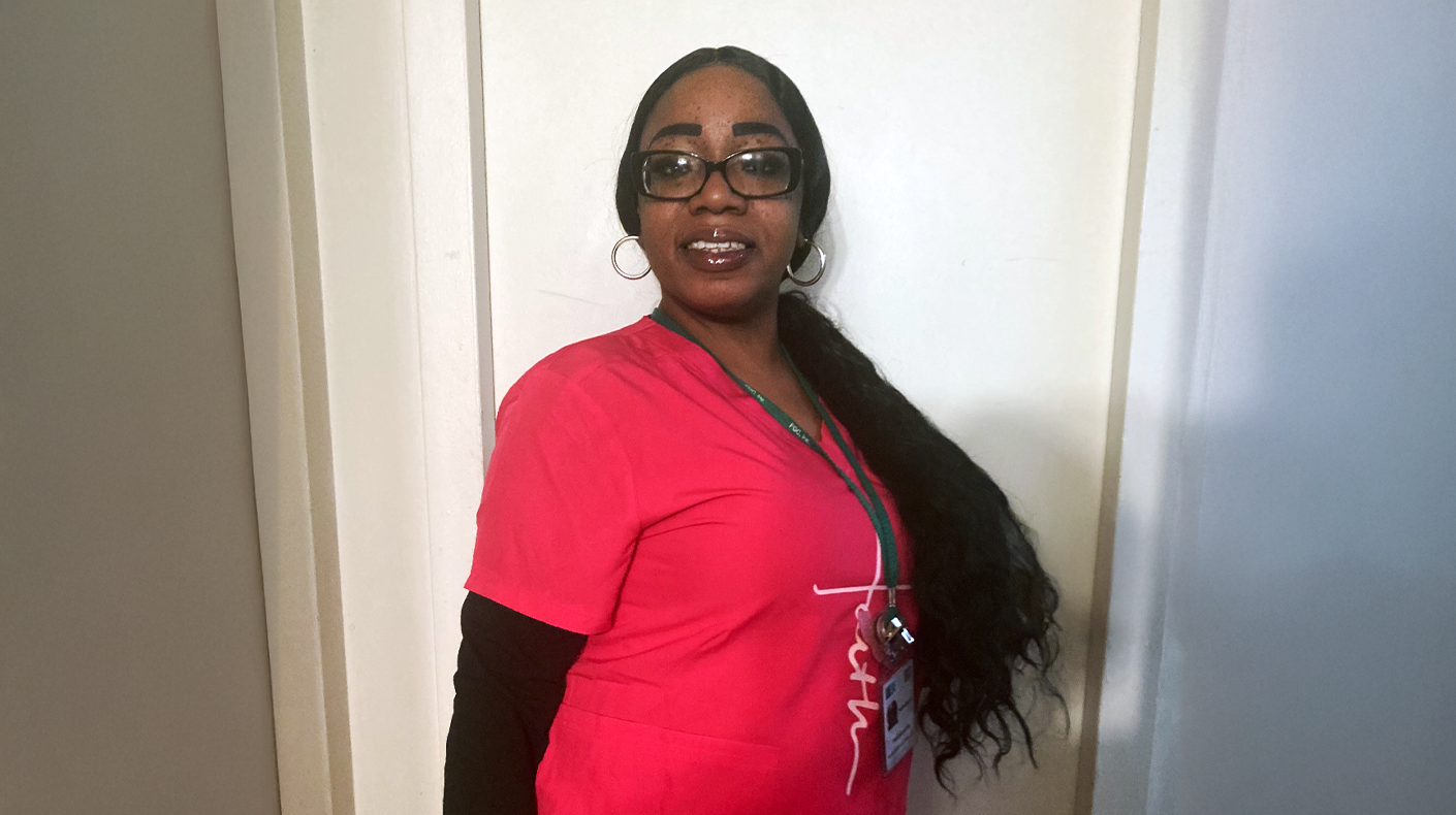 Phlebotomist who received help from Goodwill Workforce Connection Center