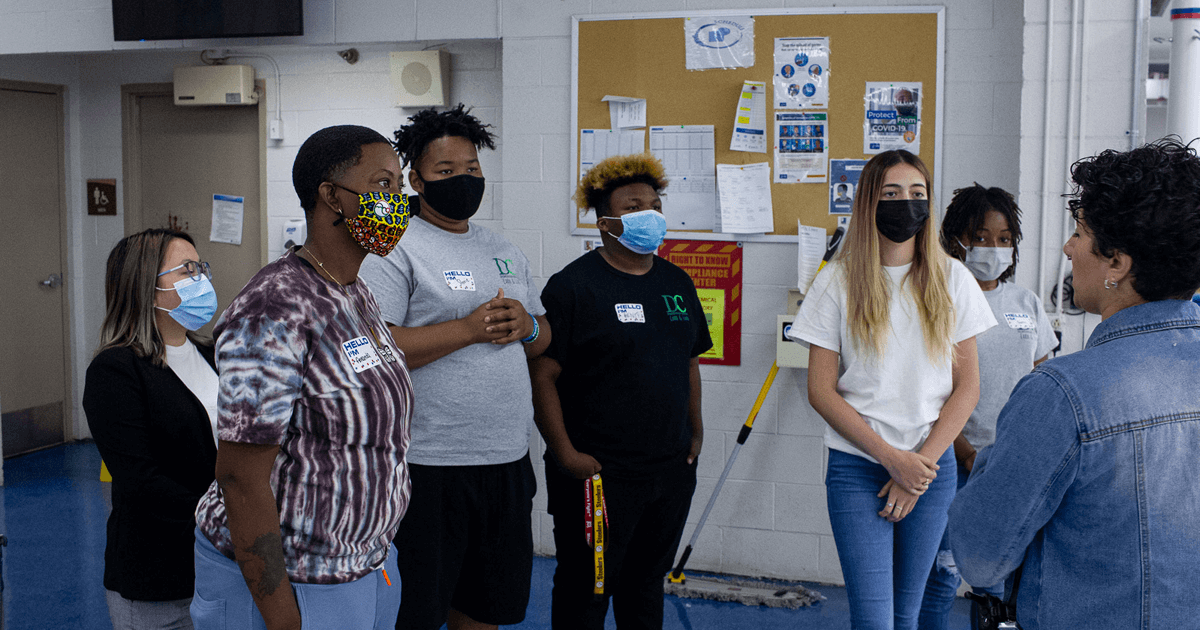 high school students on goodwill tour